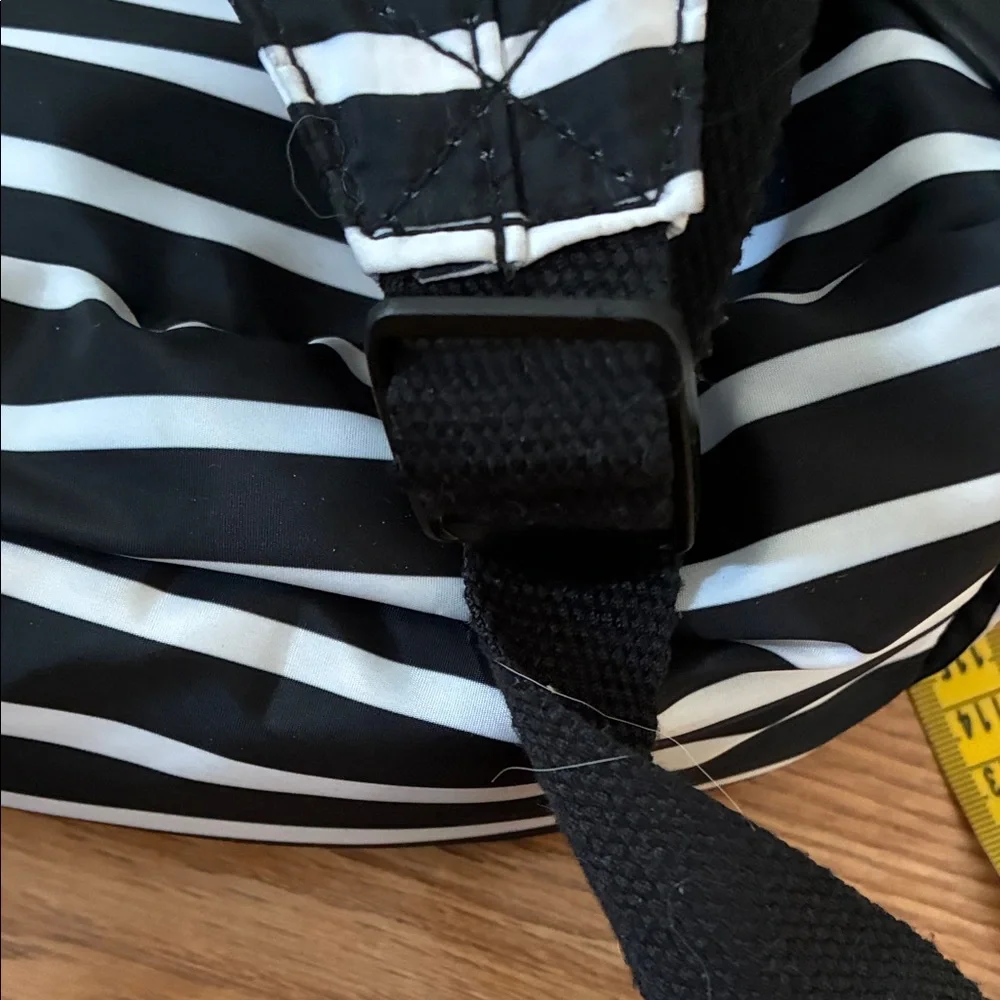 Striped Black and White Backpack